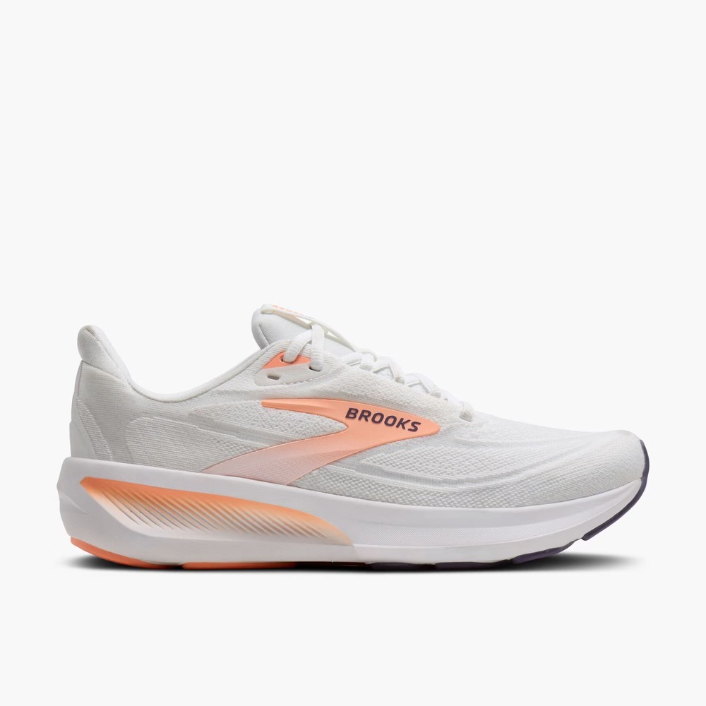 Womens Size 9 Brooks Revel 9 White/Cyber Peach/Purple  Shoes 120489 1B 152 NEW